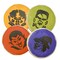 Mini Monster Faces Cookie & Cupcake Stencil Set: Frankenstein, Werewolf, Witch, Dracula | C793 by Designer Stencils | Cookie Decorating Tools |